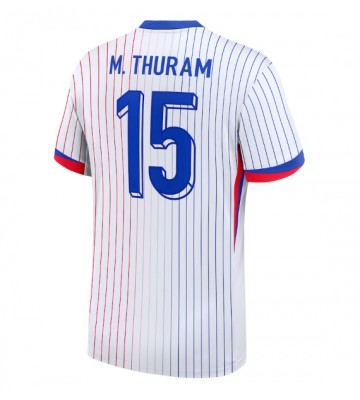 Frankrike Marcus Thuram #15 Bortatröja EM 2024 Kortärmad